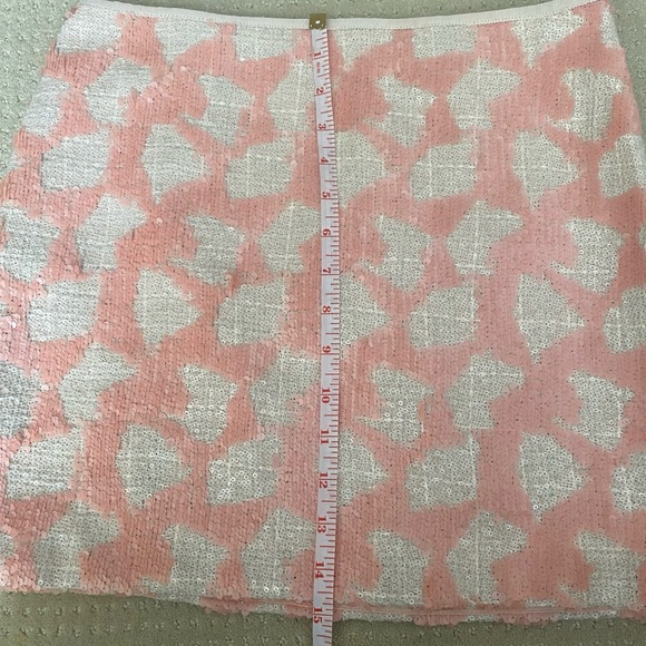 BANANA REPUBLIC Pink Sequin Patterned Mini Skirt - Picture 11 of 12